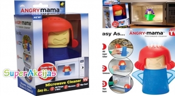 Очиститель микроволновки Angry Mama. Поселите злую маму у себя дома и ваша микроволновка засияет!