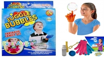Комплект для создания мыльных пузырей: перчатки + емкость "Jungle Bubbe"