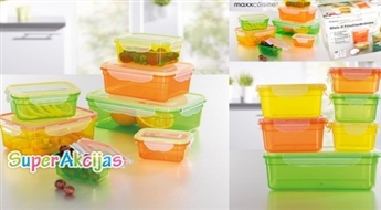 Hermētisku konteineru komplekts produktu glabāšanai "Maxxcuisine" (12 priekšmeti)