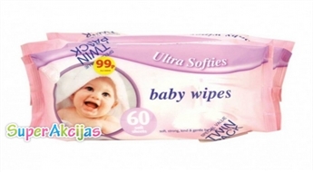 Bērnu mitrās salvetes Ultra Softies (60 gab.)