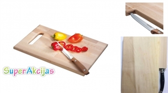 Koka virtuves dēlis + nazis - lieliski pieskaņosies jebkuras virtuves interjeram!