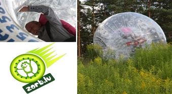 ZORB.LV sezonas atklāšana Dzegužkalnā! 53% atlaide ripošanai no kalna piepūšamajā bumbā - ZORBĀ divatā!
