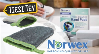 NORWEX pūku noņemšanas cimdiņš un sūkļi efektīvai traipu tīrīšanai