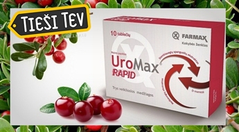 FARMAX: UroMax®Rapid - dabīgu vielu kombinācija urīnceļu veselībai