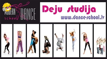 8 nodarbību abonements jebkurā deju stilā un jebkurā dienā/laikā deju un aerobikas studijā Modern Dance School