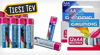 ALKALINE AAA vai AA baterijas ekonomiskajā iepakojumā (12 gab)