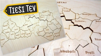 Деревянный пазл LATVIJA с контуром нашей красивой страны