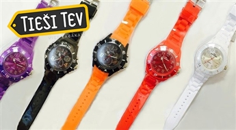 Стильные цветные часы Commodoor с силиконовым ремешком