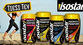 ISOSTAR Hydrate & Perform izotoniska dzēriena maisījumi enerģijai ar dzērveņu, greipfrūta, citronu un apelsīna garšu