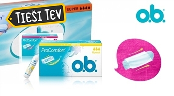 Tamponi o.b. ProComfort Silk Touch Tavam komfortam (16 vai 32 gab)