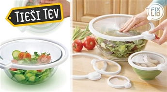 Fix Lid 9 silikona vāciņi hermētiskai trauku noslēgšanai - Svaigām maltītēm!