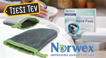 NORWEX pūku noņemšanas cimdiņš un sūkļi efektīvai traipu tīrīšanai
