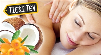 Relaksējošā kokosriekstu un smiltsērkšķu eļļu masāža ,ietīšana un aromterapija sejai!