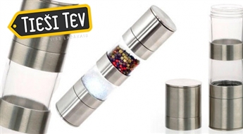 Sāls un piparu smalcinātājs 2in1 - ērti, kvalitatīvi un droši!