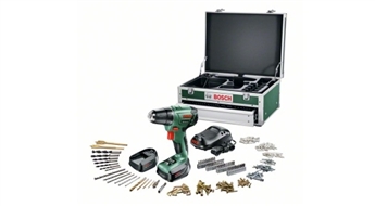 BOSCH PSR 14,4 Li-ion 2 аку. отвертка-сверло + 210 шт. комплект в алюминиевой коробке!