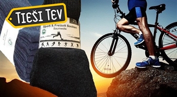Dabīgas kokvilnas vīriešu zeķes sportam un brīva laika pavadīšanai (8 pāri)