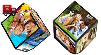 Stilīgs rotējošs fotorāmis - kubs