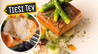 Кусочки филе лосося или камбалы в панировке (300 г)