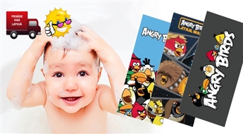 Mīksti un pūkaini frotē Angry Birds dvieļi