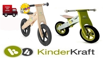 Kinder Kraft Runner Bērnu skrejritenis ar koka rāmi!