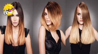 Окрашивание волос в технике OMBRE + стрижка + укладка