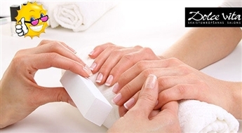 Маникюр с Gelish покрытием и особо нежная СПА процедура с розами для рук в салоне Dolce Vita