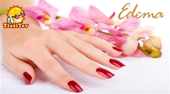 Классический маникюр + пилинг+ покрытие лаком или Gelish в салоне Edema