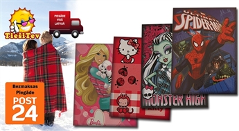 Кино и анимации персонажей фильма плед (Барби, Человек-паук, Hello Kitty и Monster High)
