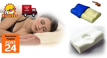 Анатомическая подушка Memory Pillow для правильной позиции спины во время сна
