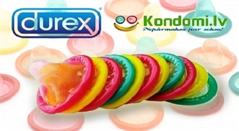 Цветные презервативы знаменитого бренда DUREX Rainbow 20 шт. от kondomi.lv!