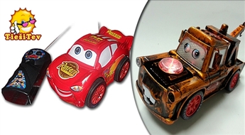 Игрушечные машинки McQueen и Funny car – Метр из анимационного фильма ТАЧКИ