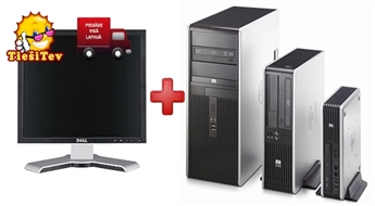 Jaudīgs HP Business dators ar licencētu Windows XP Pro + DELL 17” LCD monitors