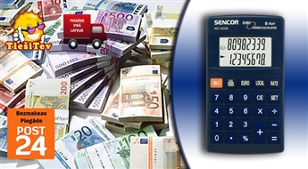 SENCOR карманный калькулятор с функцией евро преобразования