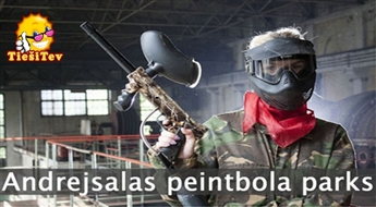 Vēlies uzspēlēt peintbolu ziemā? Peintbola starta komplekts 1 personai 3 stundu ilgai spēlei Andrejsalas peintbola parkā!