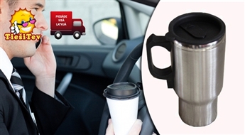 Stilīga un eleganta dizaina termokrūze - praktiska dāvana autobraucējiem!