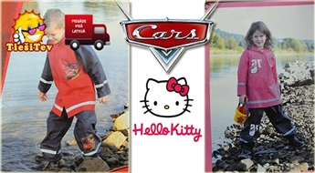 Детские дождевые костьюмы с HelloKitty и героями мультика Тачки