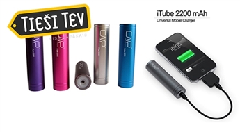 iTube 2200 power bank 2200 mAh- papildus baterija telefonam, gps un ipad