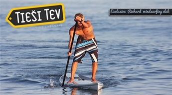 Izbaudi SUP sērfingu! Instruktāža + inventāra noma (1 h)