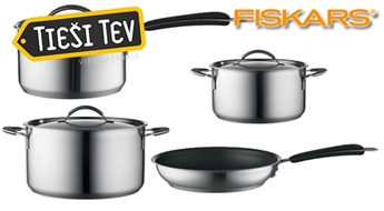 FISKARS: nerūsējošā tērauda katli un pannas