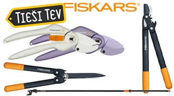 Kvalitatīvie Fiskars dārza instrumenti līdz -38%