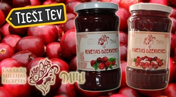 Rīvētas Latvijas dzērvenes ar vai bez cukura.