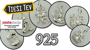 Ķēdītes vai kuloni ar zodiaka zīmēm no 925. proves sudraba