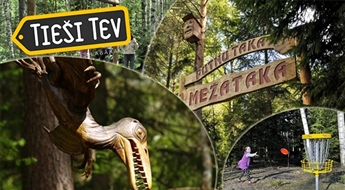Atpūta no pilsētas kņadas ģimenei, draugu pulkam vai mīlošam pārim Laumu dabas parkā un diska golfa spēle!