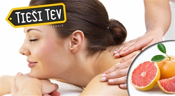 Tropisks greipfrūtu vai  banānu SPA rituāls: ķermeņa pīlings +  maska + klasiskā masāža