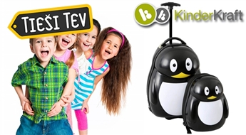 Kinder Kraft ceļojumu somu  komplekts bērniem PINGVĪNS