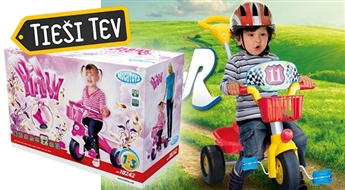 MOCHTOYS trīsriteņi 1-3 gadu veciem bērniem ar rokturi stumšanai vai bez tā