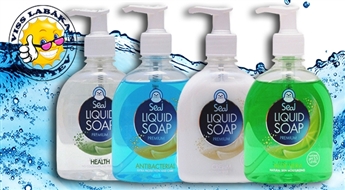 Жидкое мыло SEAL antibacterial, healthy, aloe vera, cream (6шт. х 300мл)