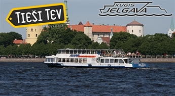 1-часовая поездка по Даугаве на кораблике Jelgava или Horizonts - знаменитая панорама Вецриги и бесконечная романтика