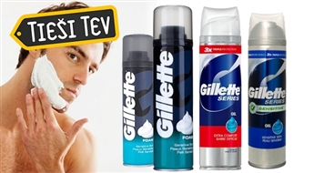 Skūšanās putas GILLETTE  Regular, Sensitive Skin vai gēls extra comfort, sensitive skin