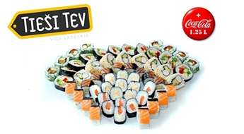Большой комплект суши TANREI SET из 60 шт.   + 1,25 L Coca Cola от SUSHICITY - 50%